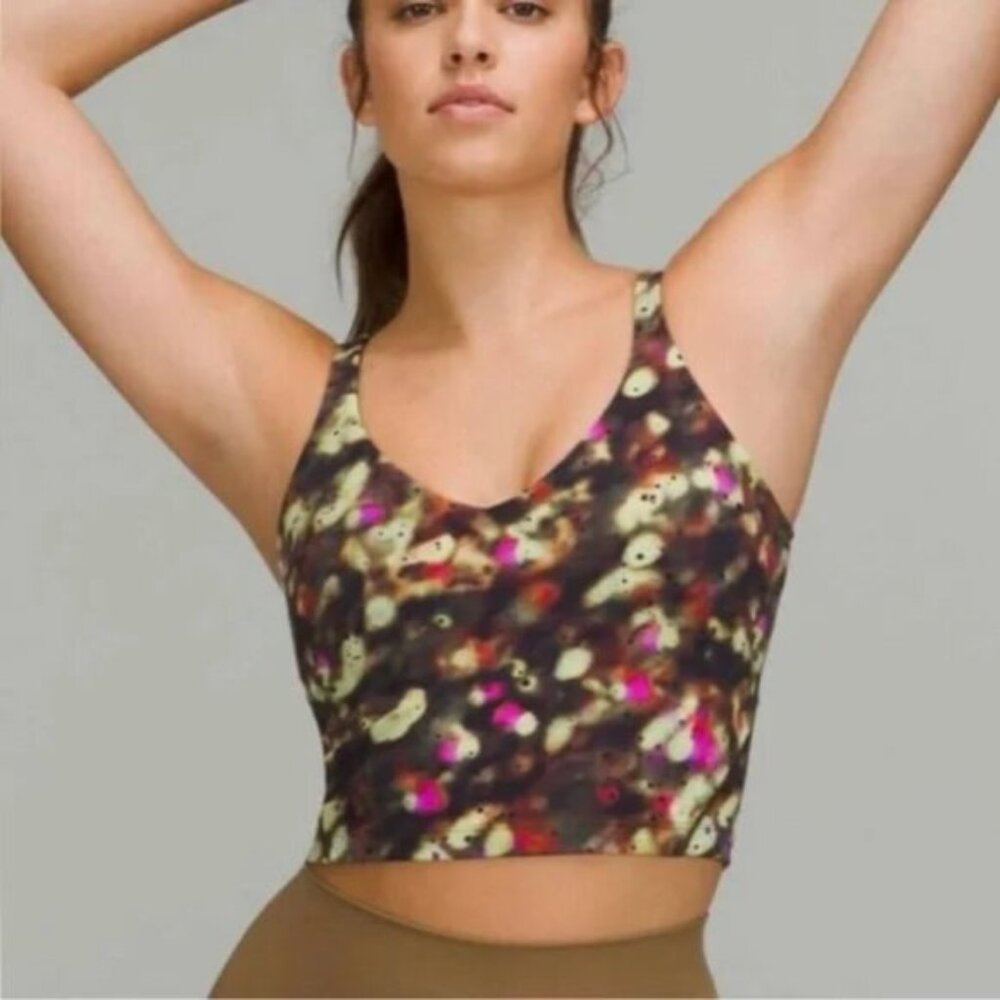 Lululemon Align Tank Splatter Green Size 6 NWOT